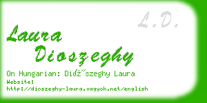 laura dioszeghy business card
